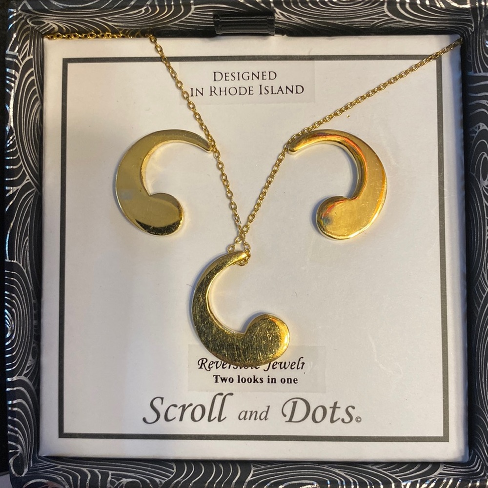 Scroll and Dots Necklace and Earring set